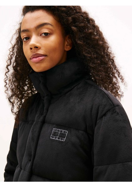 Tjw Kapitone Kadife Şişme Kadın Siyah Ceket DW0DW21668BDS fırsatları