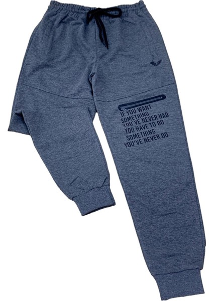 Mojo Erkek Çocuk Garson Boy Yazıl Eşofman Altı 2134 Füme