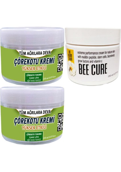 Çörek Otu Kremi 2 Adet 150 ml + Beecure Krem 150 ml / Teskin Krem Seti