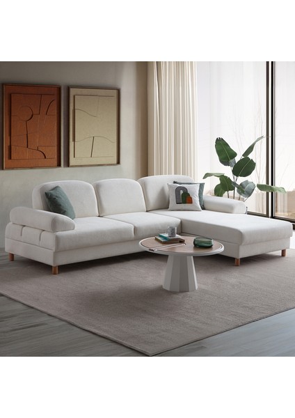 Aries Yataklı Sandıklı Köşe Takımı Beyaz Sağ Köşe fırsatları