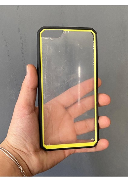 Iphone 6s Plus Uyumlu Kenarlar Renkli Sert Şeffaf Kılıf