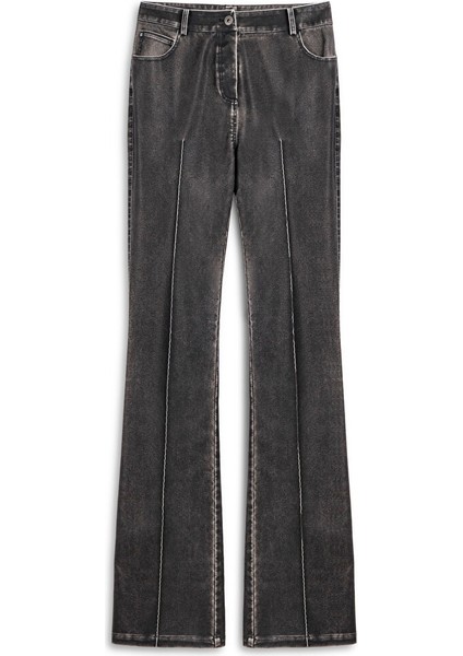 DERİ GÖRÜNÜMLÜ FLARE FİT PANTOLON TW6250003194036 modelleri