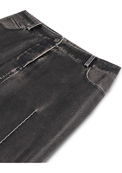 DERİ GÖRÜNÜMLÜ FLARE FİT PANTOLON TW6250003194036 fırsatları