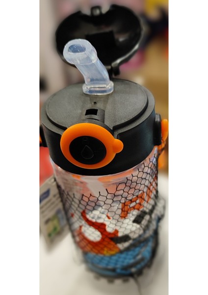 Erkek Çocuk Taşıma Kulplu Plastik Matara Pipetli 400 ml fiyatları