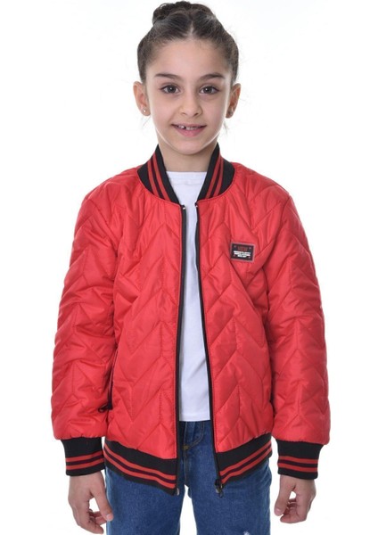 Kız Çocuk Kolej Yaka Astarlı Su ve Rüzgar Geçirmez Fermuarlı Mont Ceket fırsatları