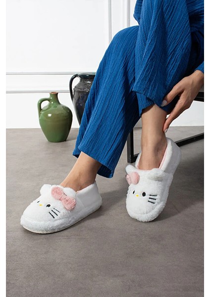 Pitty Hello Figürlü Kadın Yumuşak Peluş Kumaş Içi Tüylü Rahat Ev Içi Terlik fiyatları