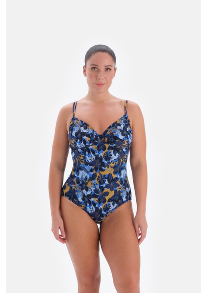 Büyük Beden Çiçekli Tek Parça Mayo