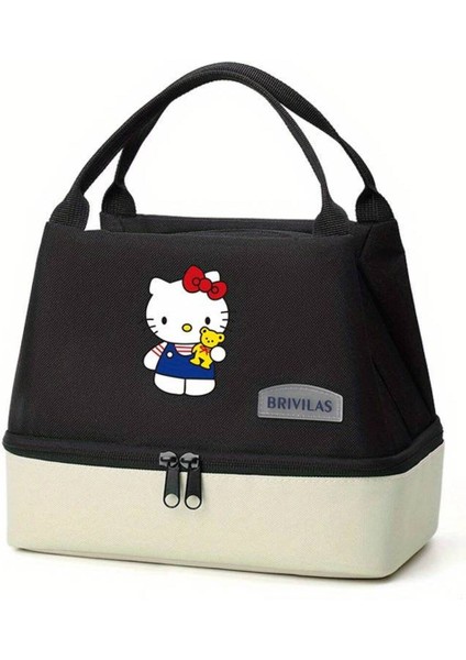 Beslenme Çantası Hello Kitty Figürlü Izoleli Sıcak Soğuk Koruma Çift Bölmeli Brılıvas AD232297