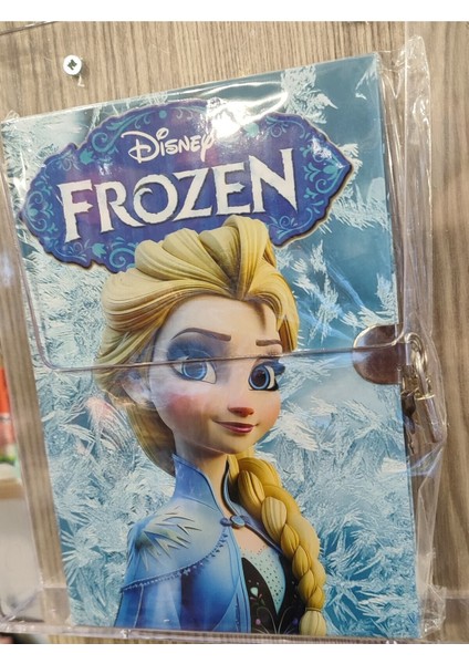 Ciltli Sert Kapak Kilitli Ajanda Günlük Çok Amaçlı A5 Boyutunda Çizgili Defter Elsa Figürlü AD70220