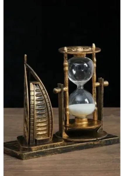 Mdb Yelkenli Kum Saati Beyaz Kum Dekor Hediyelik S-25