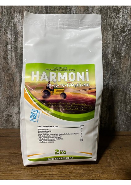 Harmoni 10-40-10+(2mgo)+Te Ultra Kalite ve Saflıkta Hammaddelerden Oluşan Suda Çözünür Bir Gübredir.