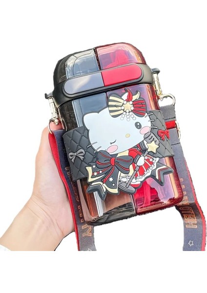 Çocuk Suluk Matara 640ML Askılı Hello Kitty Figürlü Iki Bölmeli Kapak Plastik AD11424 fiyatları