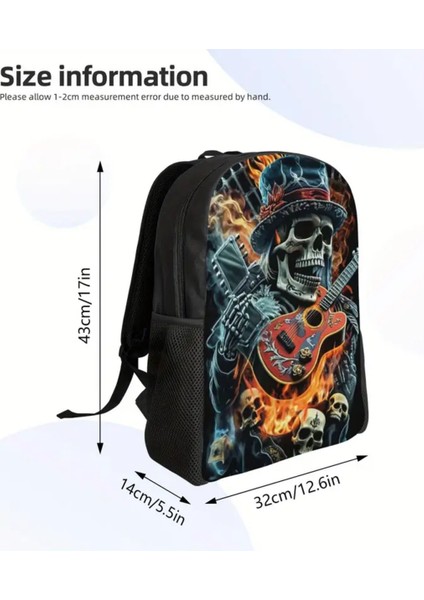 Sırt Çantası Kurukafa Gitar Figürlü modelleri