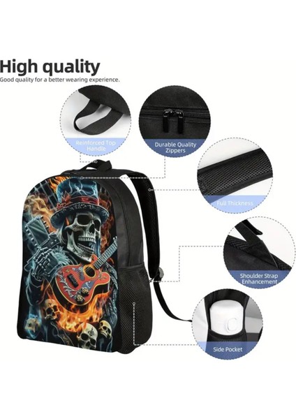 Sırt Çantası Kurukafa Gitar Figürlü fırsatları