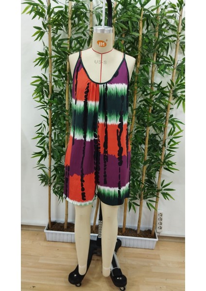 Kadın Ip Askılı Yuvarlak Yaka Cepli Kısa Şort Süprem Takım