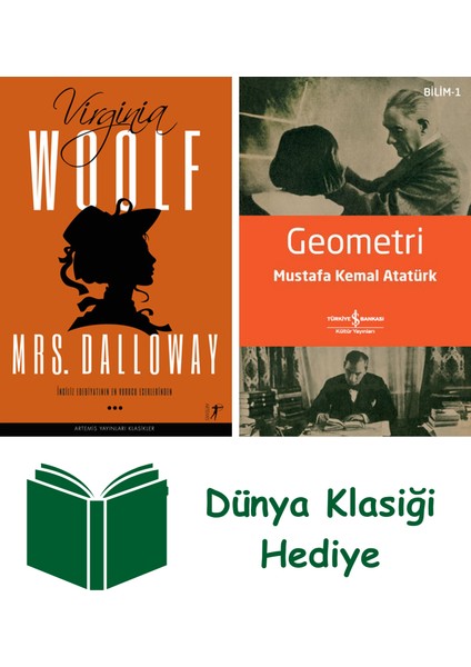 Mrs.dalloway + Geometri + Dünya Klasiği Hediye