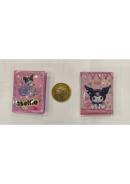 Kuromi Figürlü Sulu Kapak Stickerli Mini Not Defteri 2 Li Set (5cm*4cm)