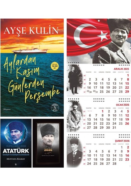 Aylardan Kasım Günlerden Perşembe ve Yüzyılların Lideri Atatürk - Komutan Ajanda - Ayyıldız Takvim