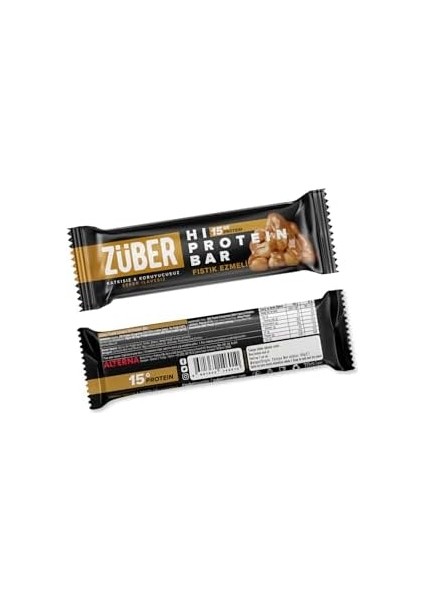 Züber Şeker Ilavesiz Fıstık Ezmeli 45 gr 12LI Yüksek Protein Bar modelleri