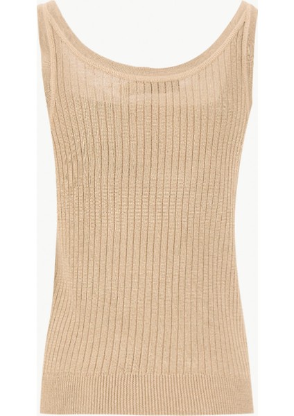 Yuvarlak Yaka Standart Düz Camel Kadın Kazak 200971352 fiyatları