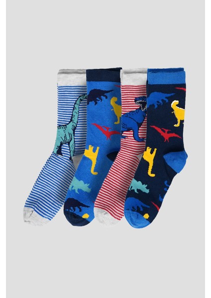 4 Çift Mevsimlik Erkek Çocuk Soket Çorap