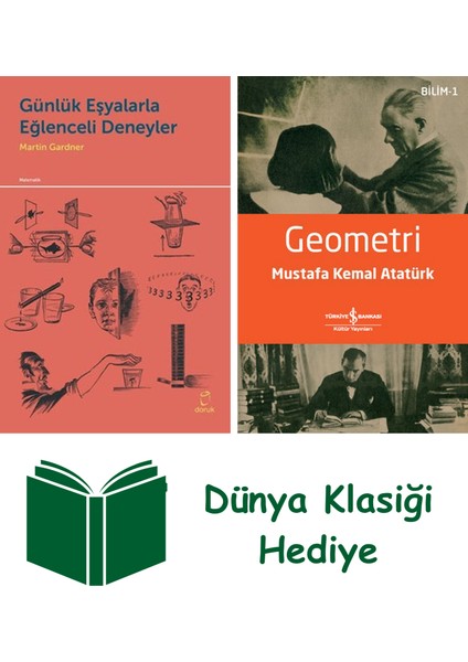 Günlük Eşyalarla Eğlenceli Deneyler + Geometri + Dünya Klasiği Hediye