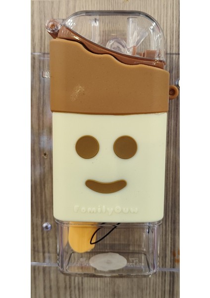 Dondurma Model Askılı Pipetli Plastik Matara Suluk