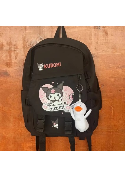 Çocuk Sırt Çantası Kuromi Figürlü Anahtarlıklı