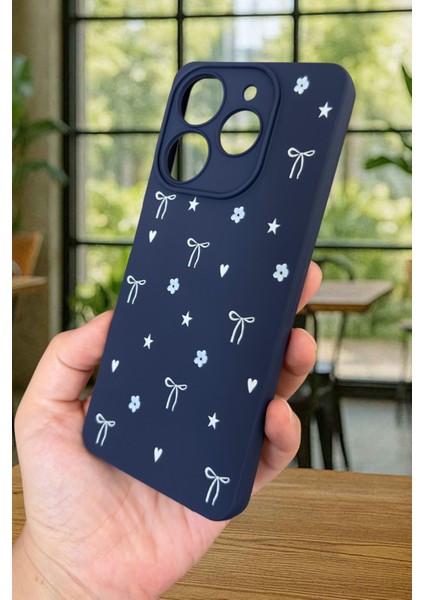 Tecno Spark 10 Pro Uyumlu Mini Fiyonk Desenli Silikon Darbe Emici Klasik Korumalı Rubber Kılıf fırsatları