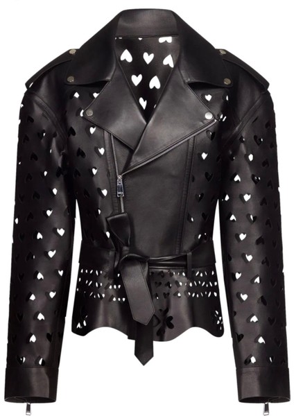 Lazer Kesim Kalpli Tasarım Deri Ceket modelleri