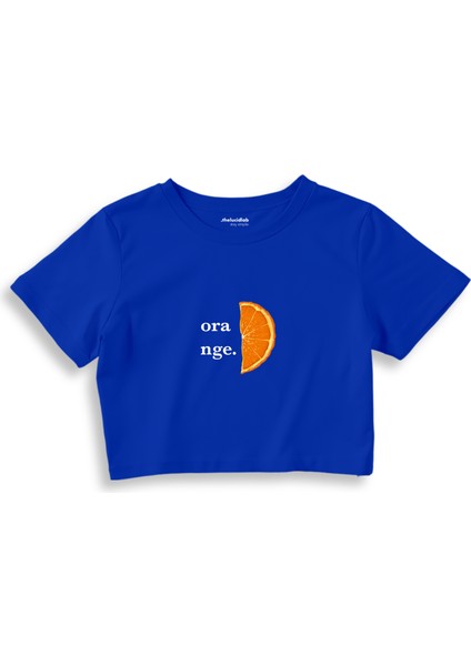 Orange Crop Tişört - Mavi