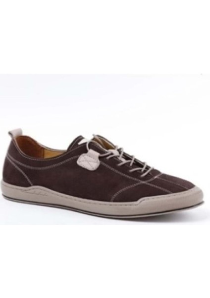 191200 Exclusive Erkek Kahve Nubuk Deri Ayakkabı - Kahverengi
