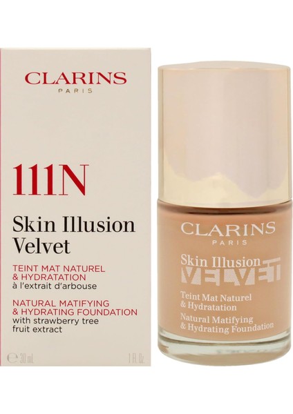 Clarins Skin Illusion Velvet 111N 30 ml Matlaştırıcı Fondöten fiyatları