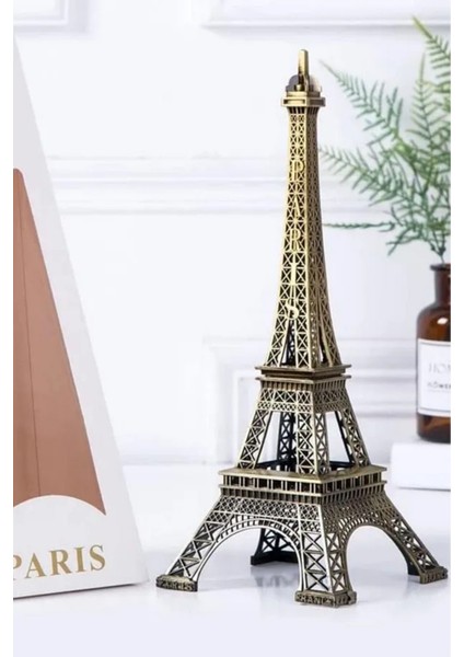 Dekoratif Eyfel Kulesi Metal 15 cm Aşkın Işıltılı Simgesi Sevgiliye Ev Ofis Hediyelik Obje ve Biblo
