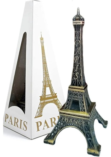 Dekoratif Eyfel Kulesi Metal 15 cm Aşkın Işıltılı Simgesi Sevgiliye Ev Ofis Hediyelik Obje ve Biblo