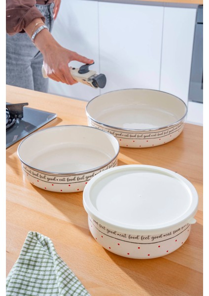 Feel Good Emaye 3 Lü Tava Seti fiyatları