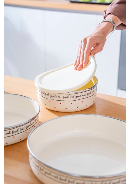 Feel Good Emaye 3 Lü Tava Seti