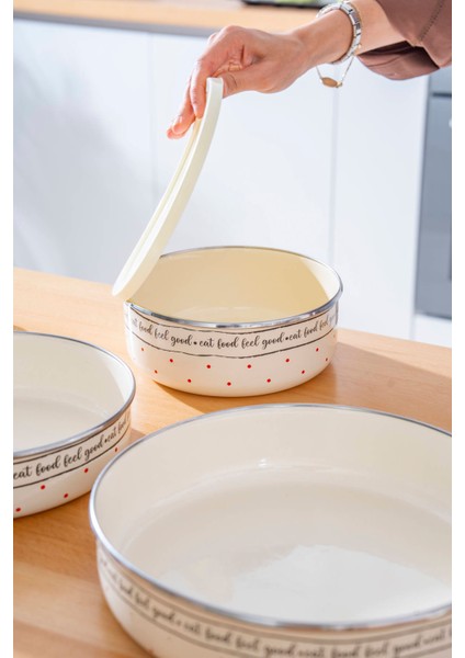 Feel Good Emaye 3 Lü Tava Seti