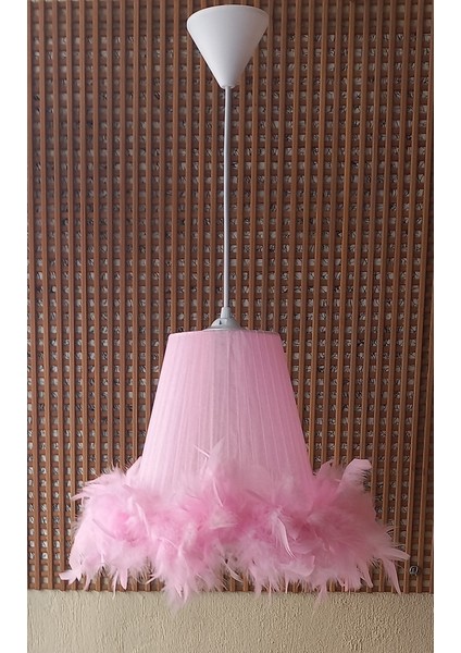 Pembe Organze Sarma M-317 Yatak Odası Çocuk Odası Genç ve Bebek Odası Avize Aydınlatma Sarkıt