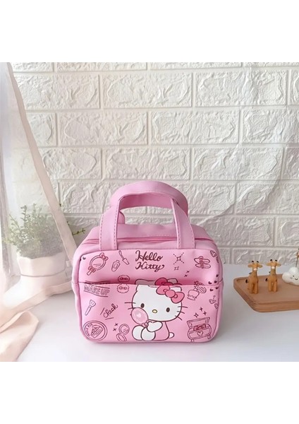 Beslenme Çantası Izoleli Sıcak Soğuk Koruma Hello Kitty Figürlü Pembe HK0485