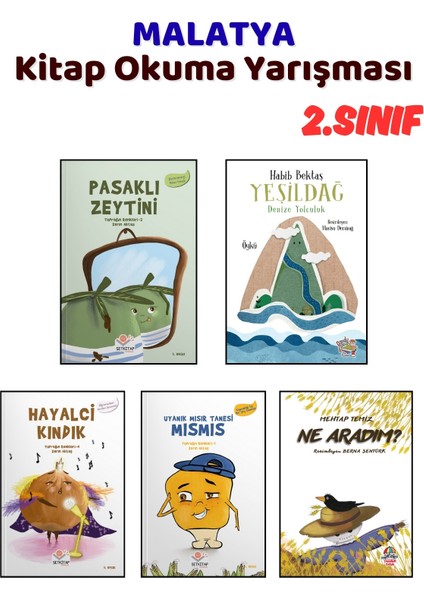 Malatya Kitap Okuma Yarışması 2.sınıf Kitapları, 5 Kitap Set, 2.sınıf Masal Öykü