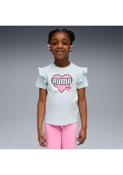 632386 47 Puma x Hk&fr Ruffle Tee Küçük Kız Çocuk T-Shirt