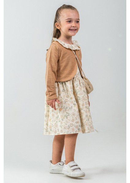 Gül Detaylı Hırkalı Kız Çocuk 3\'lü Takım - 26K 7271 modelleri