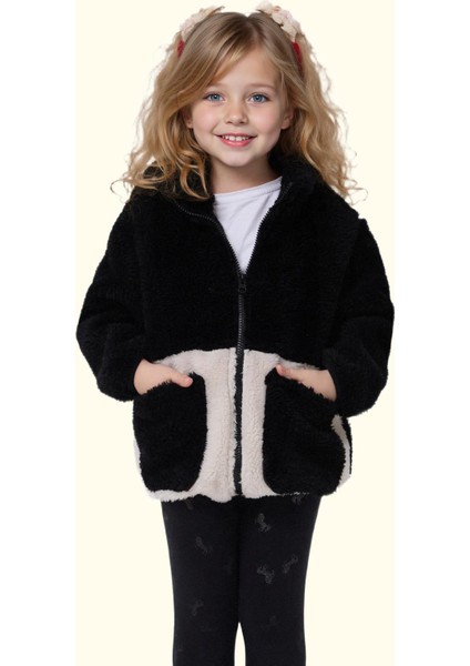 Kız Çocuk Peluş Fermuarlı Welsoft Kışlık Mont