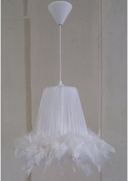 Beyaz Organze Avize M-320 Yatak Odası Çocuk Odası Genç ve Bebek Odası Avize Aydınlatma Sarkıt fiyatları