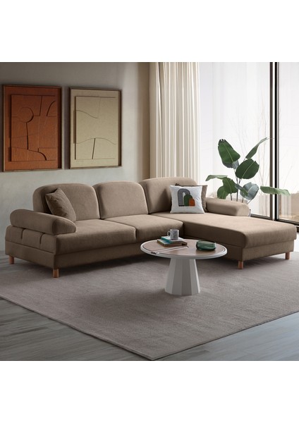 Aries Yataklı Sandıklı Köşe Takımı Kahverengi Sağ Köşe fırsatları