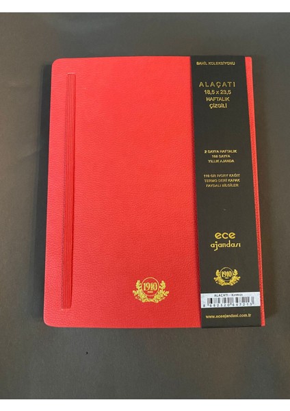 Alaçatı Haftalık 2026 Ajandası 18,5 cm x 23,5 cm Siyah Yeni (Kısmet Kırtasiye) fiyatları