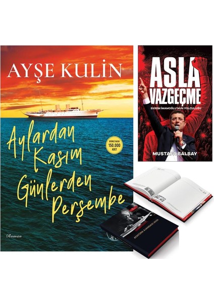 Aylardan Kasım Günlerden Perşembe ve Asla Vazgeçme - Ciltli 2026 Ajanda