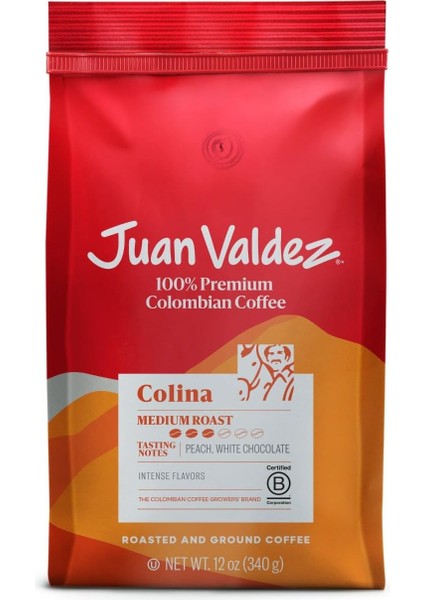 Juan Valdez Colina Dengeli Çekirdek Kahve, Premium Selection, Caracolito, 454G