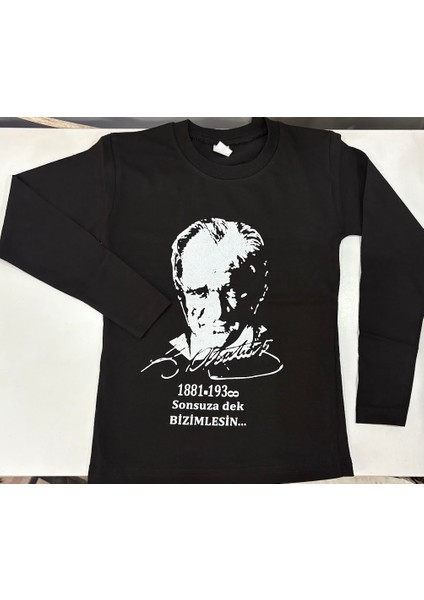 Uzun Kollu Atatürk Baskılı Unisex Çocuk Tişört T-Shirt Body fiyatları